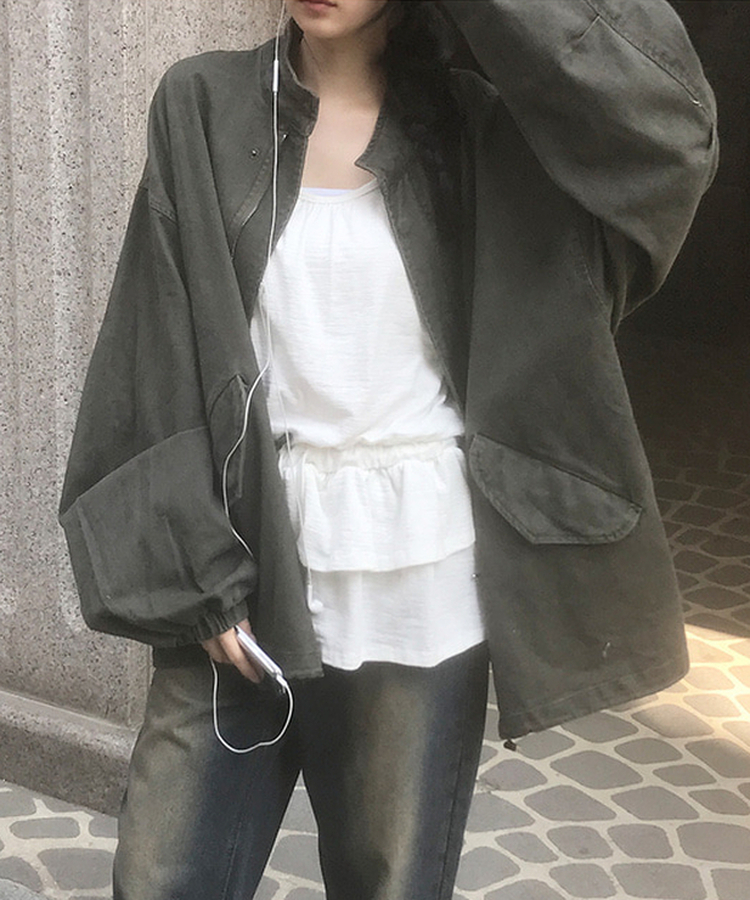 ビンテージサファリジャケットジャンパー KHAKI