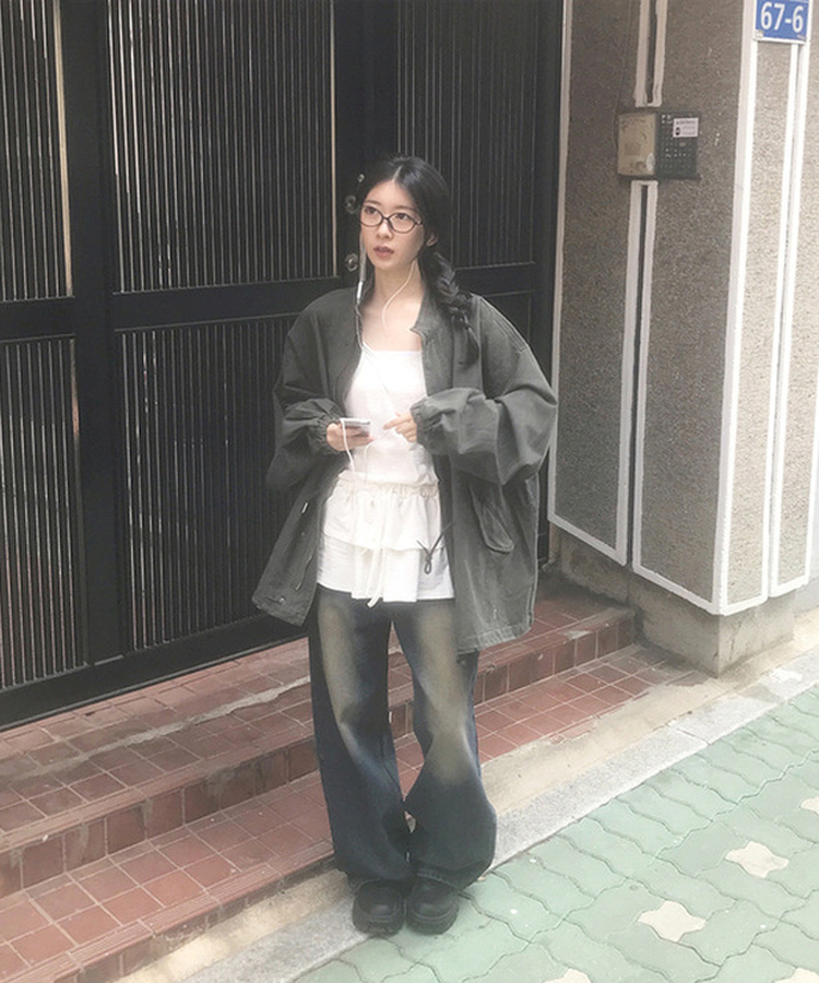 ビンテージサファリジャケットジャンパー KHAKI