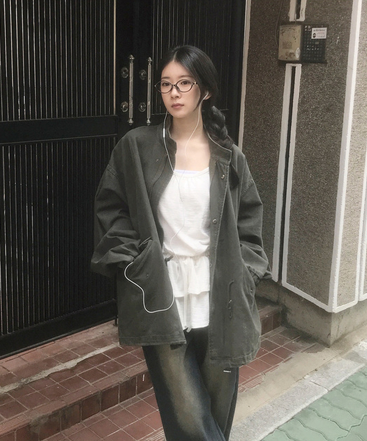 ビンテージサファリジャケットジャンパー KHAKI