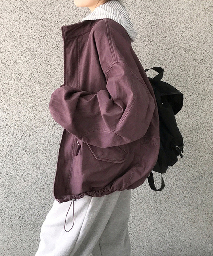 ビンテージサファリジャケットジャンパー PURPLE