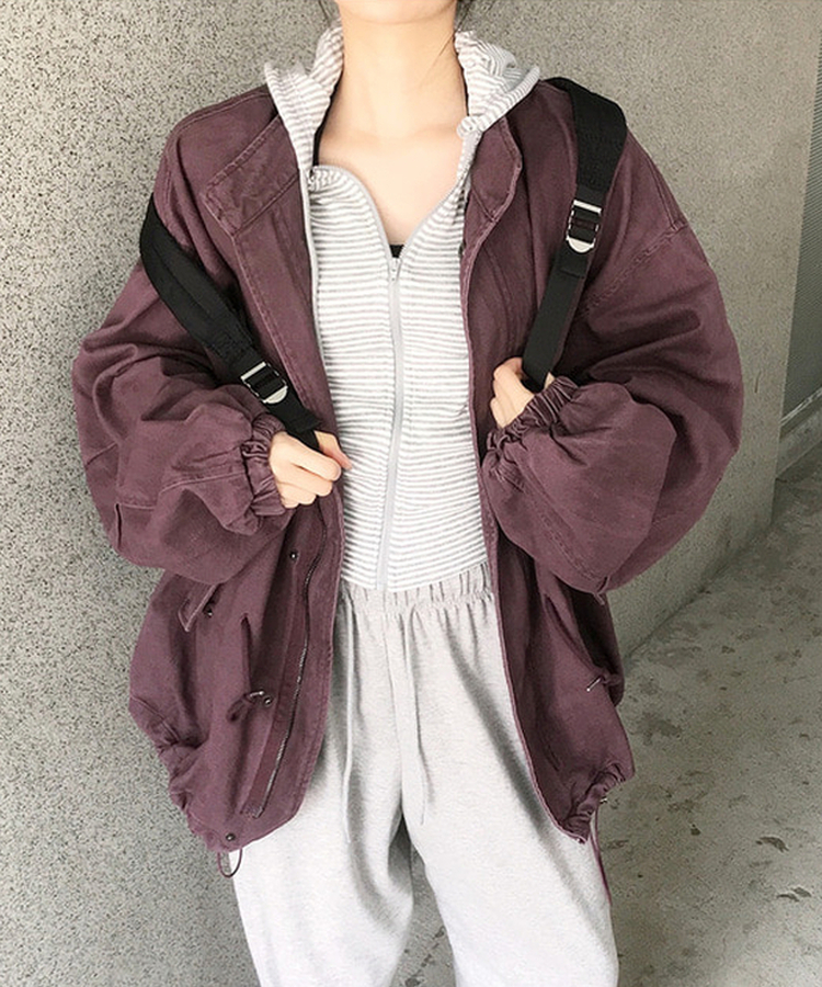 ビンテージサファリジャケットジャンパー PURPLE