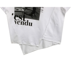 半袖Tシャツ アンバランスクロップ半袖Tシャツ