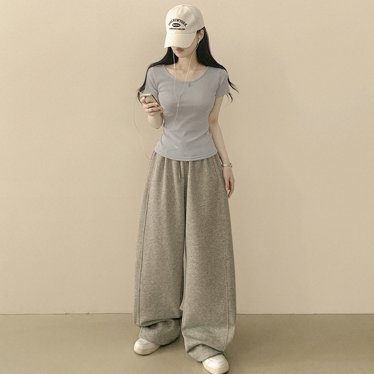 [필수템/인생반팔티] 기본 베이직 무지 라운드넥 데일리 세미크롭 슬림핏 유넥 반팔티셔츠 소라