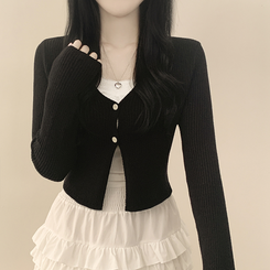 [레이어드용/끈조절O] 레이스 크롭 캡내장 레이어드 이너 여름 끈나시 슬리브리스 브라렛 아이보리