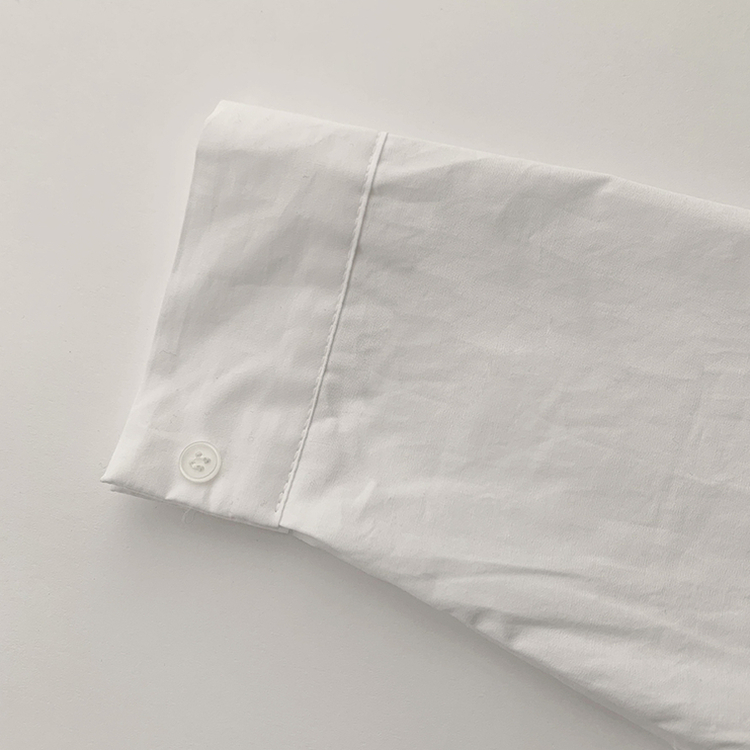 베이직의 정석 유니 파스텔 카라 버튼 세미 크롭 긴팔 셔츠 봄 캐주얼 남방 데일리 상의 11color