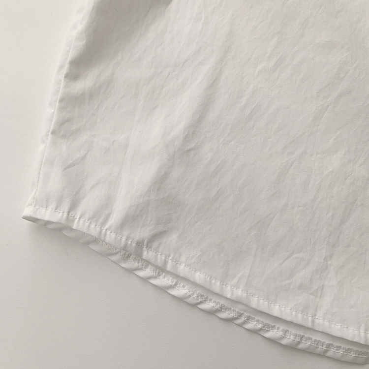 베이직의 정석 유니 파스텔 카라 버튼 세미 크롭 긴팔 셔츠 봄 캐주얼 남방 데일리 상의 11color