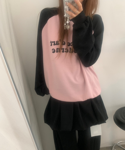 レタリングラグラントレーナー PINK