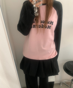 レタリングラグラントレーナー PINK