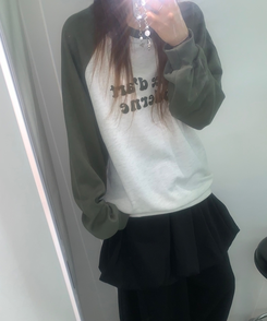 レタリングラグラントレーナー OATMEAL