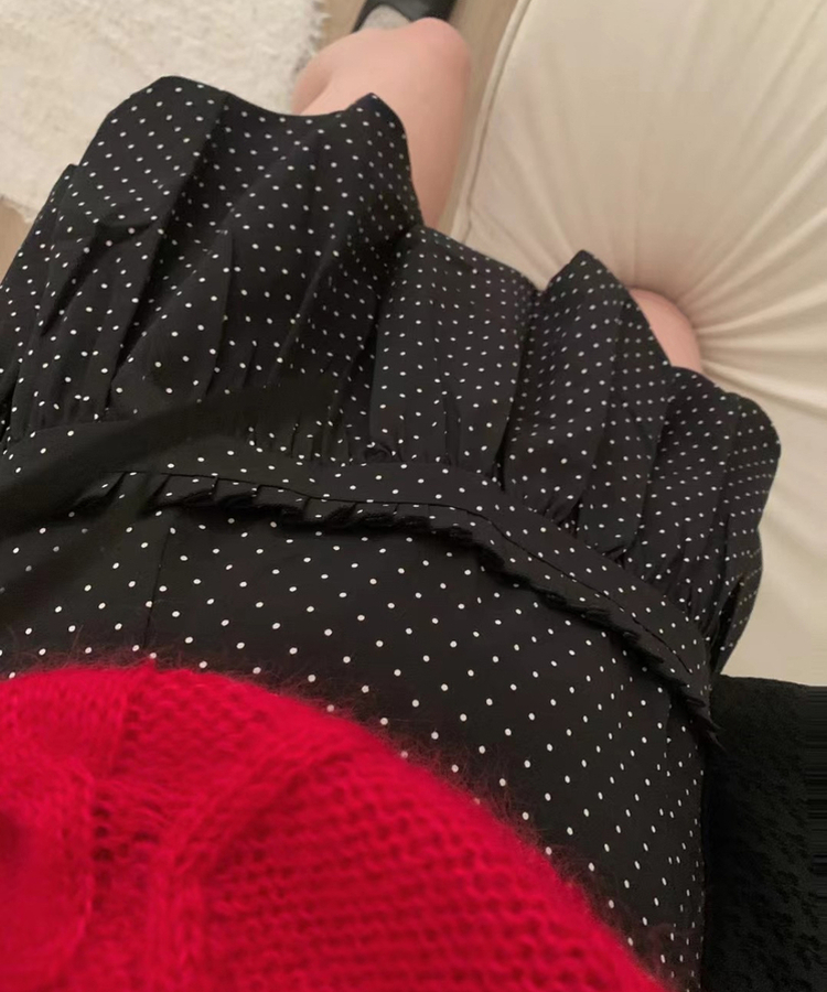 バルーンドットスカート BLACK