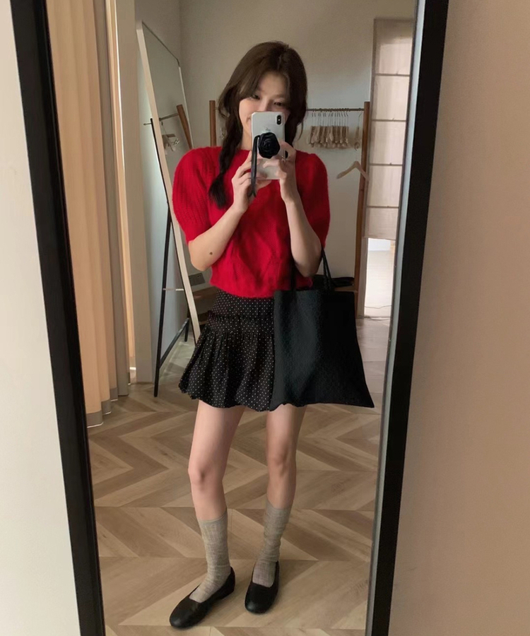 バルーンドットスカート BLACK