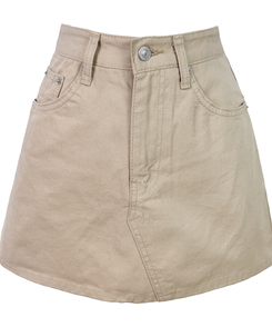 ステッチコットンスカートパンツ