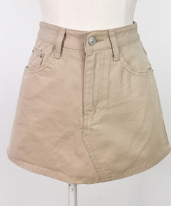 ステッチコットンスカートパンツ