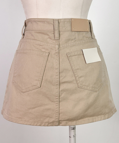 ステッチコットンスカートパンツ