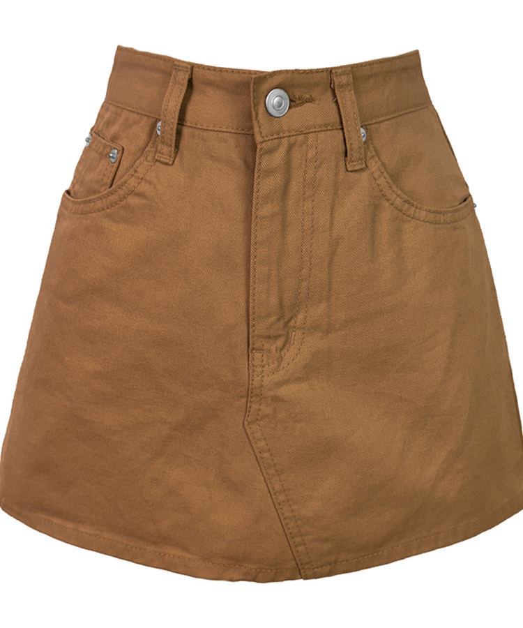 ステッチコットンスカートパンツ