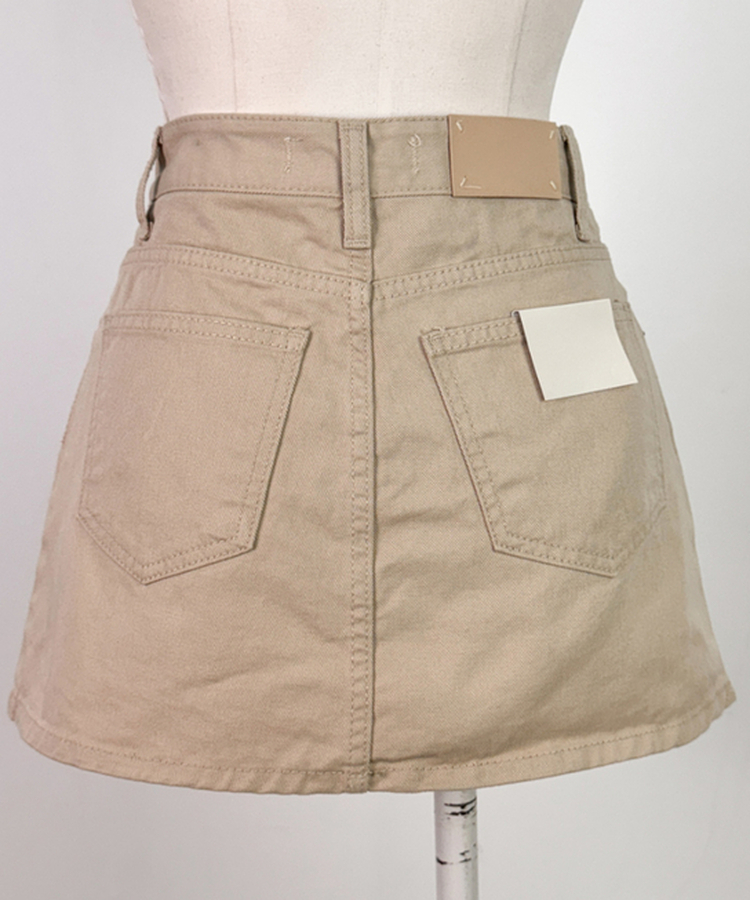 ステッチコットンスカートパンツ