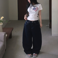 半袖Tシャツ アメリカンプリンティング半袖Tシャツ IVORY