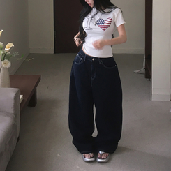 半袖Tシャツ アメリカンプリンティング半袖Tシャツ IVORY