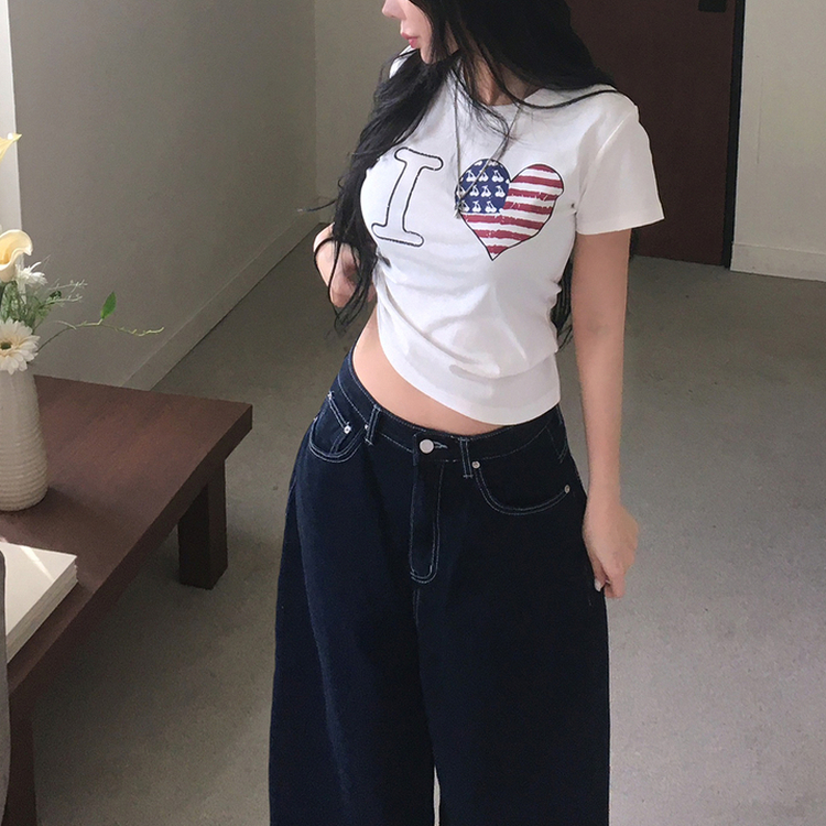 アメリカンプリンティング半袖Tシャツ IVORY