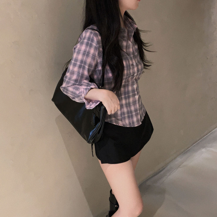 【ベルト付き】サイドスリットミニスカートパンツ BLACK