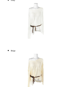 【ベルト付き】【ベルト付き】ヒッピーネットニット キャミソール