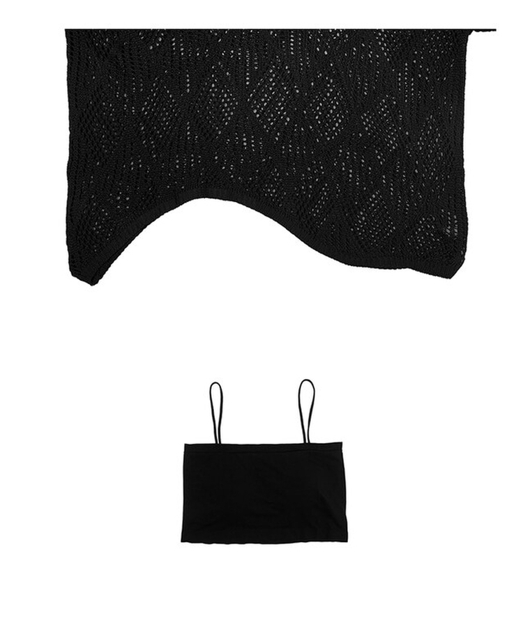 【ベルト付き】【ベルト付き】ヒッピーネットニット キャミソール