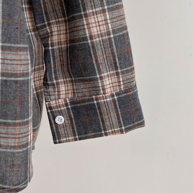 토리 체크 오버핏 셔츠 남방