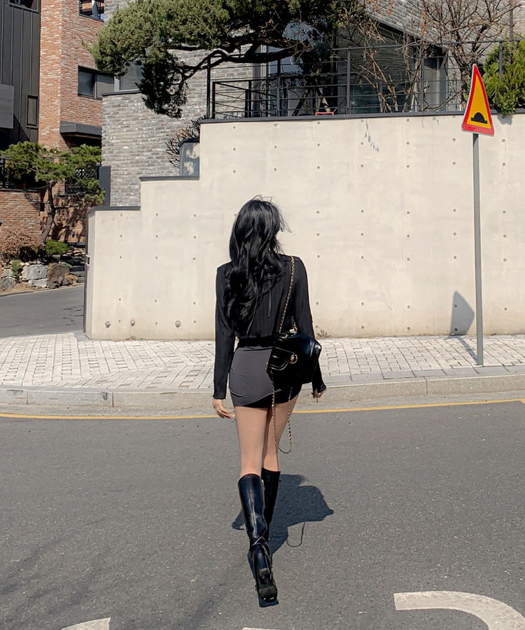 ノースリーブ ホルタースリムキャミソール GREY