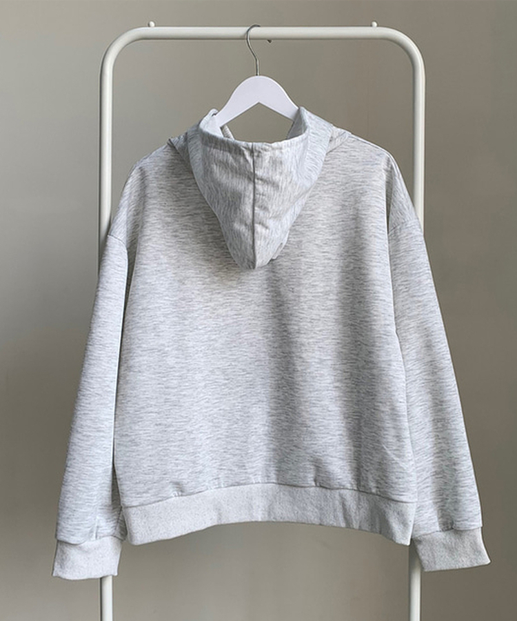 シンプルフードジップアップ
