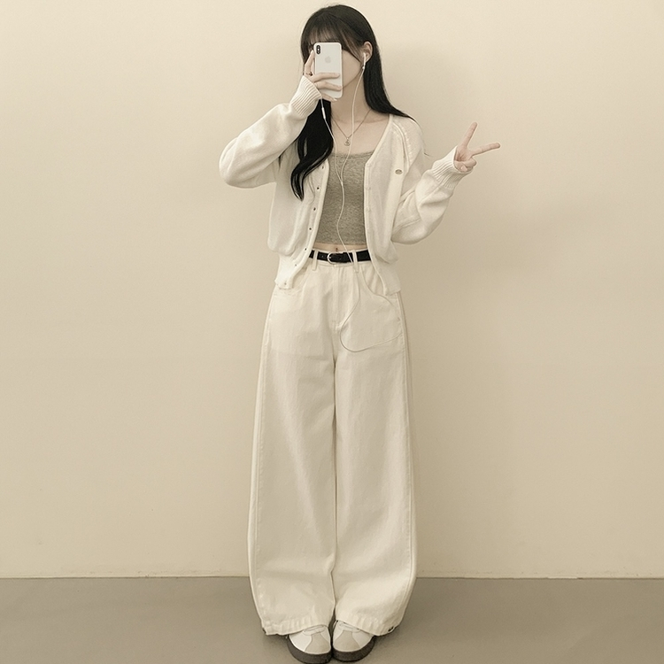 ペンダントワッペンニットカーディガン(6color) IVORY