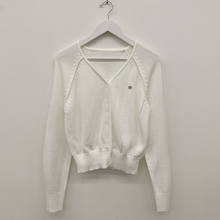 ペンダントワッペンニットカーディガン(6color)