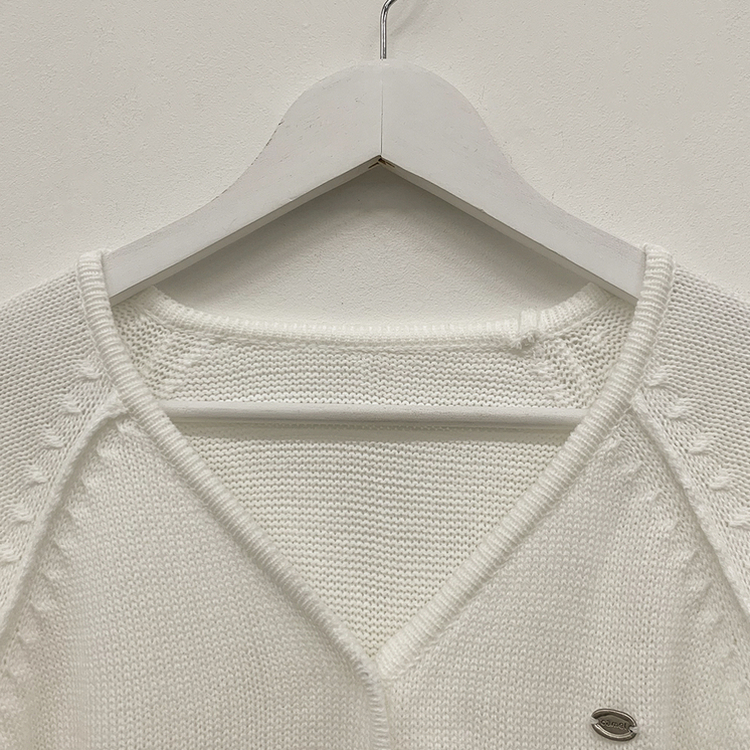 ペンダントワッペンニットカーディガン(6color)