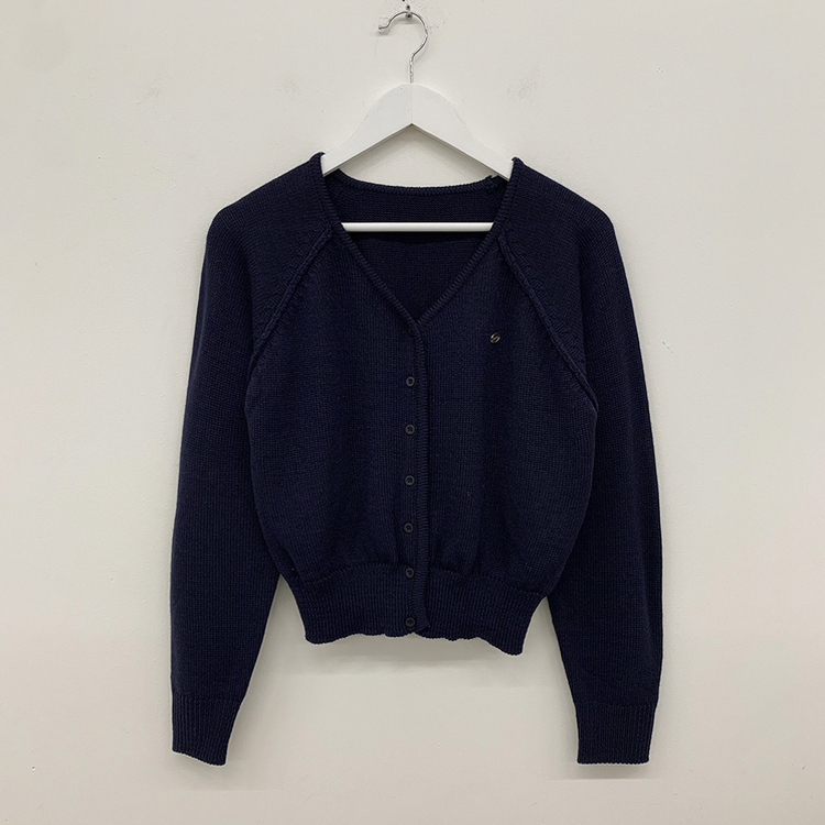 ペンダントワッペンニットカーディガン(6color)