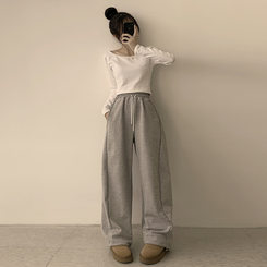 トレーニングパンツ サイドストリングトレーニングジョガーパンツ(5color) GRAY(WINTER)