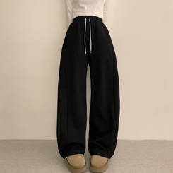 トレーニングパンツ サイドストリングトレーニングジョガーパンツ(5color) BLACK