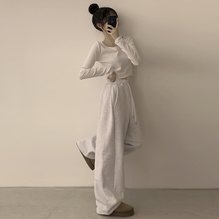 サイドストリングトレーニングジョガーパンツ(5color) WHITE SALT