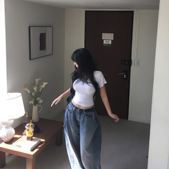 半袖Tシャツ レイヤードセミクロップ半袖Tシャツ IVORY