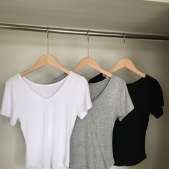 半袖Tシャツ レイヤードセミクロップ半袖Tシャツ