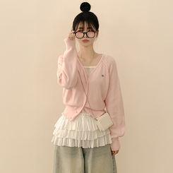 ブラウス ティアードフリルレイヤードミニワンピース IVORY