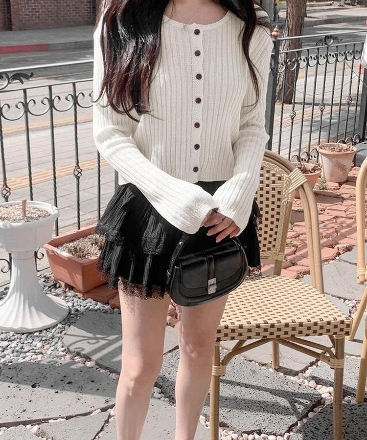 レースティアードミニスカート｜ミニスカート｜韓国ファッション