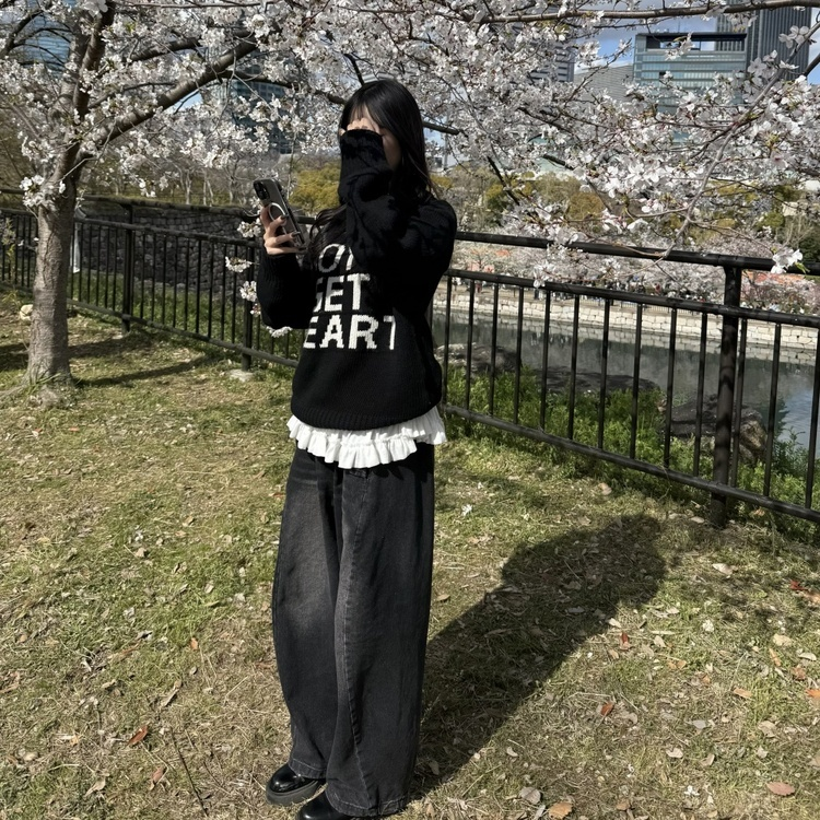 프릴긴팔티셔츠 아이보리