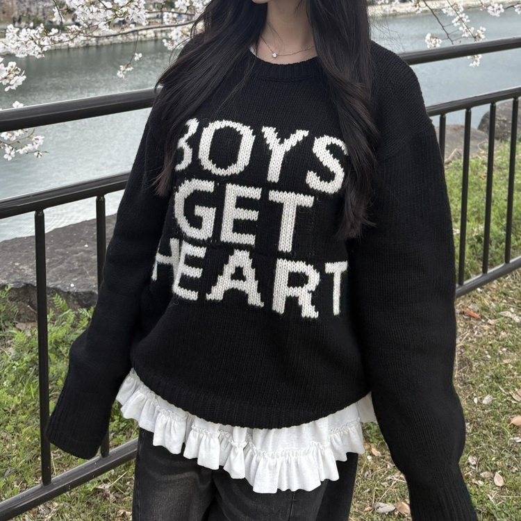 프릴긴팔티셔츠 아이보리