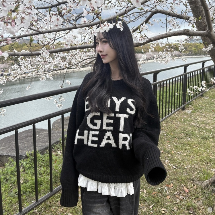 프릴긴팔티셔츠 아이보리