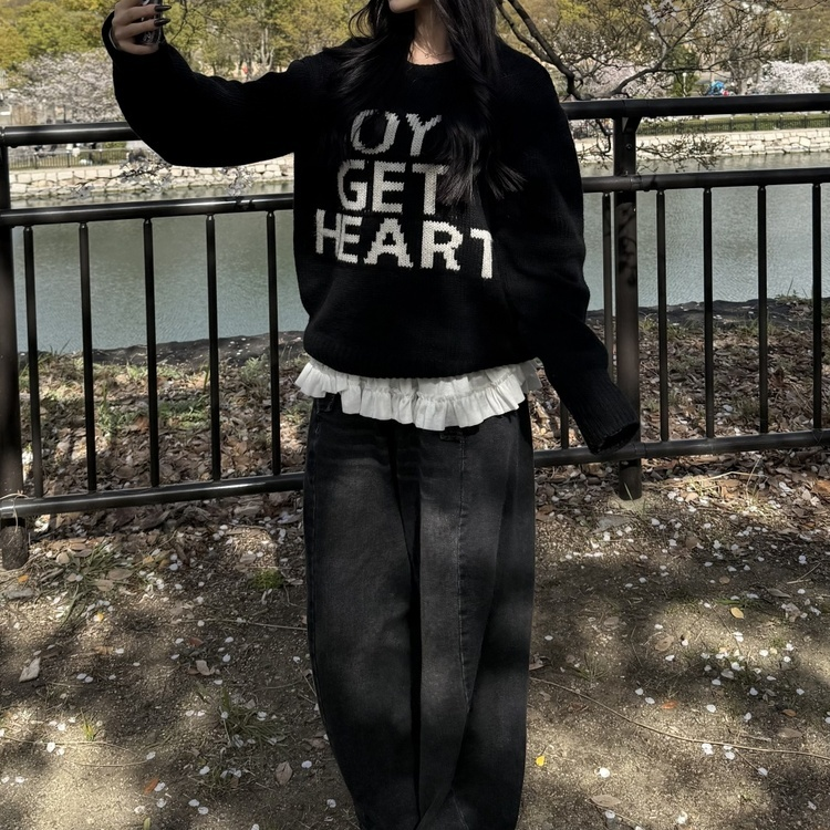 프릴긴팔티셔츠 아이보리