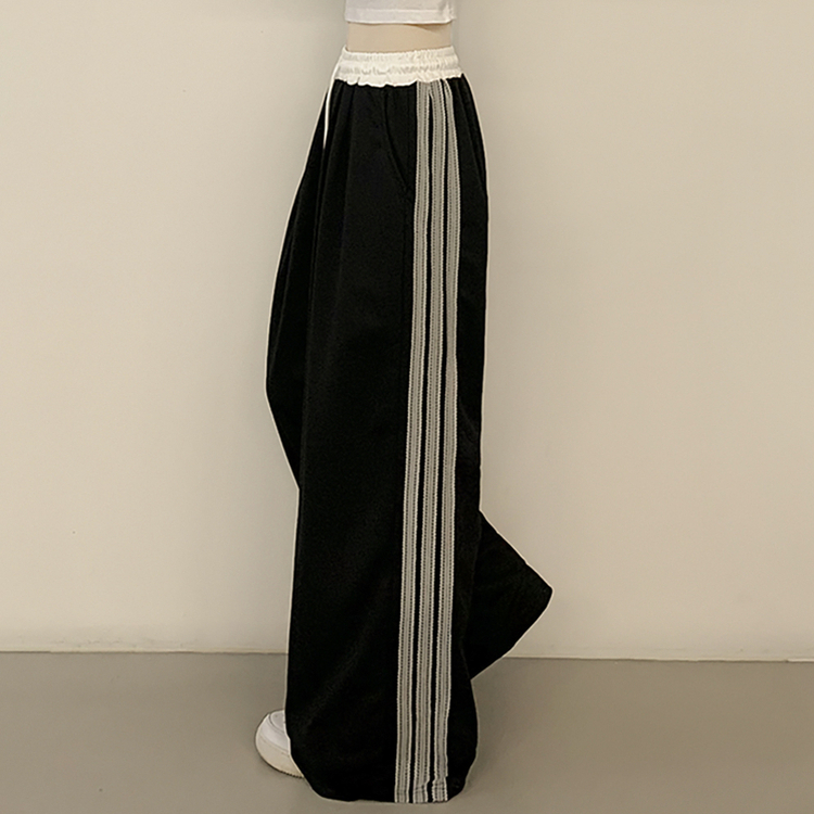レースラインワイドトレーニングパンツ BLACK