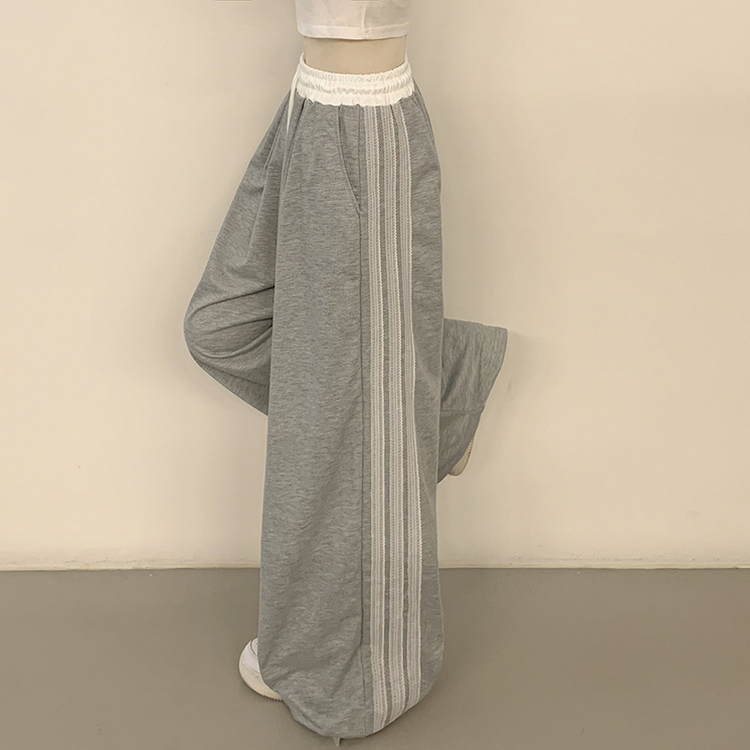 レースラインワイドトレーニングパンツ GREY