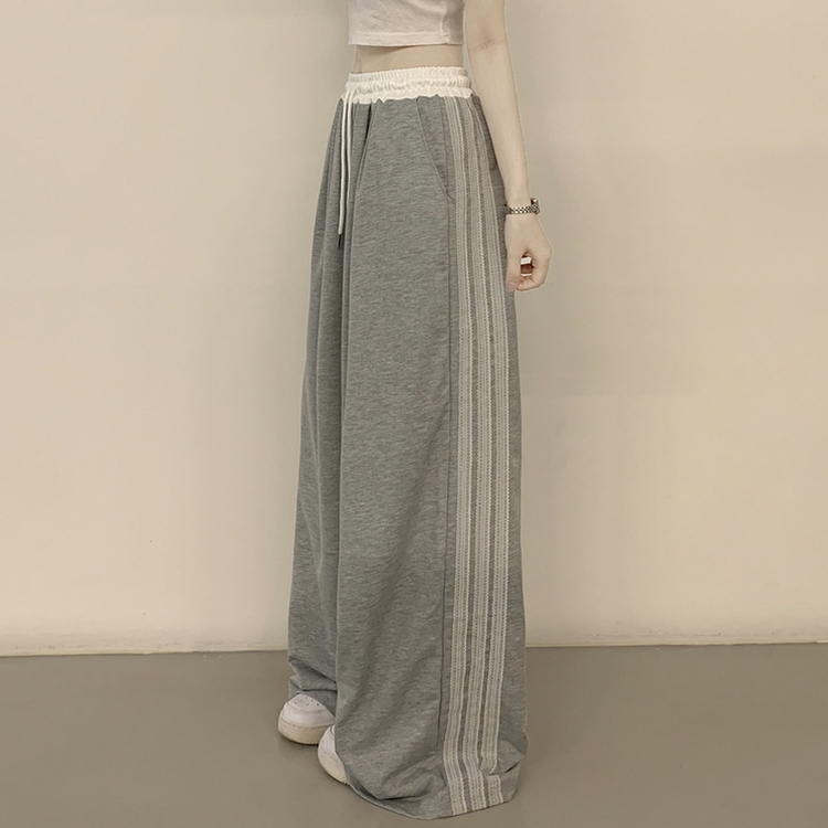 レースラインワイドトレーニングパンツ GREY