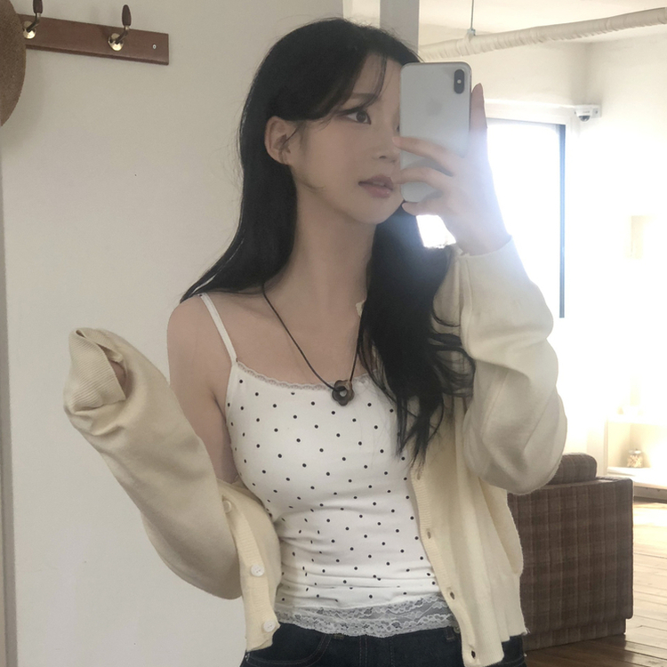 デイリーシンプル長袖カーディガン(10color) CREAM