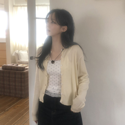 [캡내장!라인잡아주는!]도트 땡땡이 날씬여리핏 슬립 캡 레이스 쫀쫀 끈나시 2color 화이트