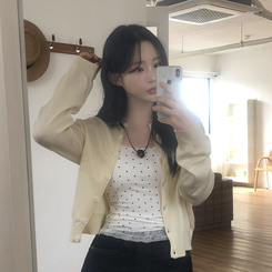 [캡내장!라인잡아주는!]도트 땡땡이 날씬여리핏 슬립 캡 레이스 쫀쫀 끈나시 2color 화이트